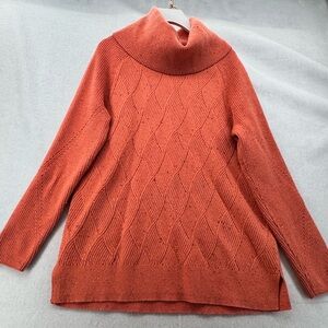 Women’s Talbots Turtleneck Sweater Orange Medium